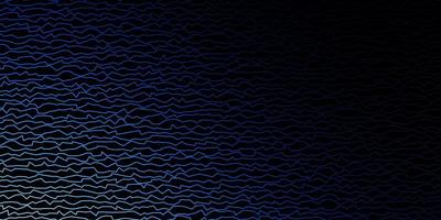 mörkblå vektormönster med böjda linjer färgglad illustration som består av kurvmönster för broschyrer vektor