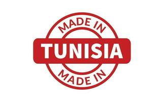 gemacht im Tunesien Gummi Briefmarke vektor
