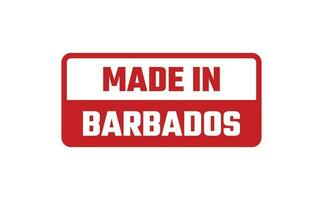 gemacht im Barbados Gummi Briefmarke vektor