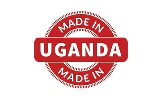 gemacht im Uganda Gummi Briefmarke vektor