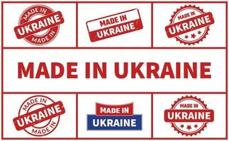 gemacht im Ukraine Gummi Briefmarke einstellen vektor