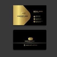 professionell elegant guld folie modern företag kort mall vektor