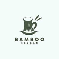 Bambus Logo, Grün Pflanzen Vektor, einfach minimalistisch Design, Illustration Vorlage vektor