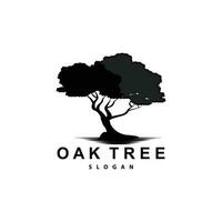 ek träd logotyp, natur träd växt vektor, minimalistisk enkel design, illustration, silhuett, mall vektor