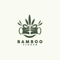 Bambus Logo, Grün Pflanzen Vektor, einfach minimalistisch Design, Illustration Vorlage vektor