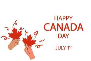 glücklich Kanada Tag Hintergrund Vorlage Vektor Illustration