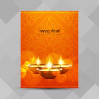 Abstraktes glückliches Diwali-Festivalbroschürendesign vektor