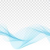 Abstrakt blå våg elegant design på transparent bakgrund vektor