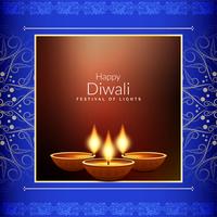 Abstrakt Glad Diwali festival hälsning bakgrund vektor