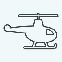 ikon helikopter. relaterad till Drönare symbol. linje stil. enkel design redigerbar. enkel illustration vektor