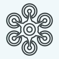 ikon hexakopter. relaterad till Drönare symbol. linje stil. enkel design redigerbar. enkel illustration vektor