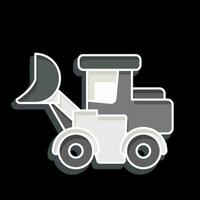 Symbol Lader LKW. verbunden zu Konstruktion Fahrzeuge Symbol. glänzend Stil. einfach Design editierbar. einfach Illustration vektor