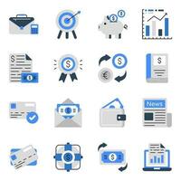 Packung Business Flat Icons vektor