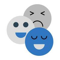 ein kreativ Design Symbol von Emojis vektor