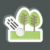 klistermärke skog. relaterad till golf symbol. enkel design redigerbar. enkel illustration vektor