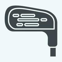 Symbol Golf Verein. verbunden zu Golf Symbol. Glyphe Stil. einfach Design editierbar. einfach Illustration vektor