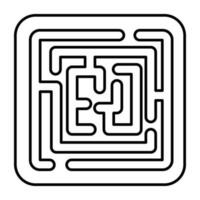 trendige designikone des labyrinths vektor