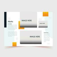 Geschäft Broschüre Vorlage Design, Orange Unternehmen Profil Vorlage Layout Design vektor