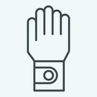 Symbol Handschuhe. verbunden zu Golf Symbol. Linie Stil. einfach Design editierbar. einfach Illustration vektor