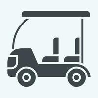 Symbol Golf Wagen. verbunden zu Golf Symbol. Glyphe Stil. einfach Design editierbar. einfach Illustration vektor