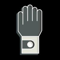 Symbol Handschuhe. verbunden zu Golf Symbol. glänzend Stil. einfach Design editierbar. einfach Illustration vektor
