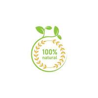 Natur natürlich Logo Grün Öl Blatt Produkt Etikette bio Öko vektor