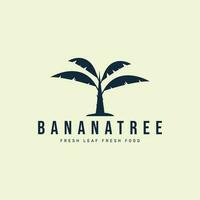 Banane Baum Jahrgang Logo Vektor Illustration Vorlage Design