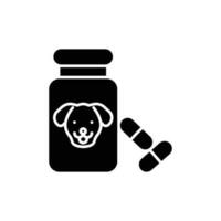 Hund Tabletten Symbol. solide Symbol vektor