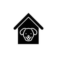 Hund Haus Symbol. solide Symbol vektor