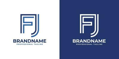 Brief fj Linie Monogramm Logo, geeignet zum irgendein Geschäft mit fj oder jf Initialen. vektor