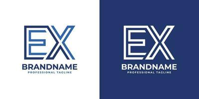 Brief Ex Linie Monogramm Logo, geeignet zum irgendein Geschäft mit Ex oder xe Initialen. vektor