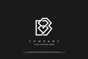 Initiale Brief b Diamant Logo Design Vektor