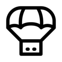 Fallschirm Symbol zum Ihre Webseite, Handy, Mobiltelefon, Präsentation, und Logo Design. vektor