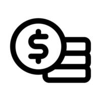 Münze Symbol zum Ihre Webseite, Handy, Mobiltelefon, Präsentation, und Logo Design. vektor
