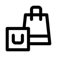 Einkaufstaschensymbol für Ihre Website, Ihr Handy, Ihre Präsentation und Ihr Logodesign. vektor