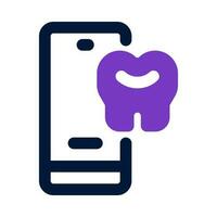Dental App Symbol zum Ihre Webseite, Handy, Mobiltelefon, Präsentation, und Logo Design. vektor