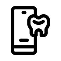 Dental App Symbol zum Ihre Webseite, Handy, Mobiltelefon, Präsentation, und Logo Design. vektor