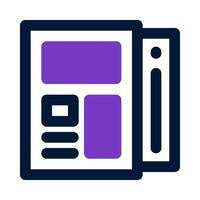 Broschüre Symbol zum Ihre Webseite, Handy, Mobiltelefon, Präsentation, und Logo Design. vektor