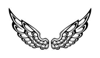 vektor ängel vingar tatuering design