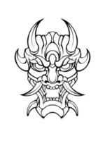 oni mask tribal tatuering illustration vektor