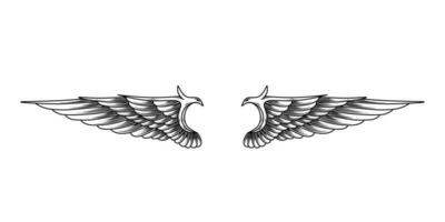 vektor ängel vingar stam- tatuering