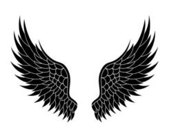 vektor silhuett ängel vingar logotyp