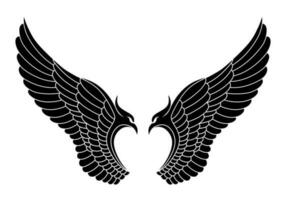 vektor silhuett ängel vingar logotyp