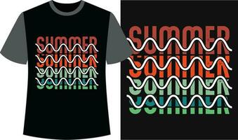 Sommer- Stil fesselnd T-Shirt Entwürfe. Sommer- Vektor Grafik