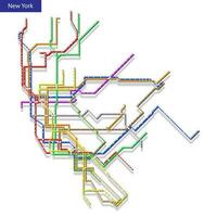 Karte von das Neu York Metro U-Bahn. Vorlage von Stadt transportatio vektor