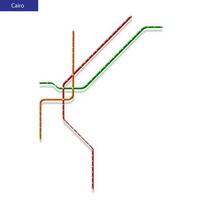 3d isometrisch Karte von das Kairo Metro U-Bahn vektor