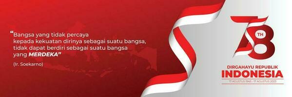 dirgahayu republik indonesien banner vorlage vektor