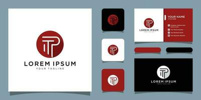 Initiale Brief tp Logo Vorlage Design mit Geschäft Karte Design Prämie Vektor