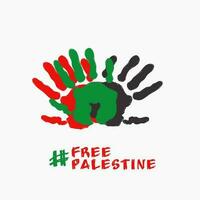 Illustration Vektor von kostenlos Palästina Hand Zeichen perfekt zum drucken usw