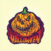 halloween pumpa skräck skräckinjagande mardröm frukt illustrationer vektor illustrationer för din arbete logotyp, handelsvaror t-shirt, klistermärken och märka mönster, affisch, hälsning kort reklam företag